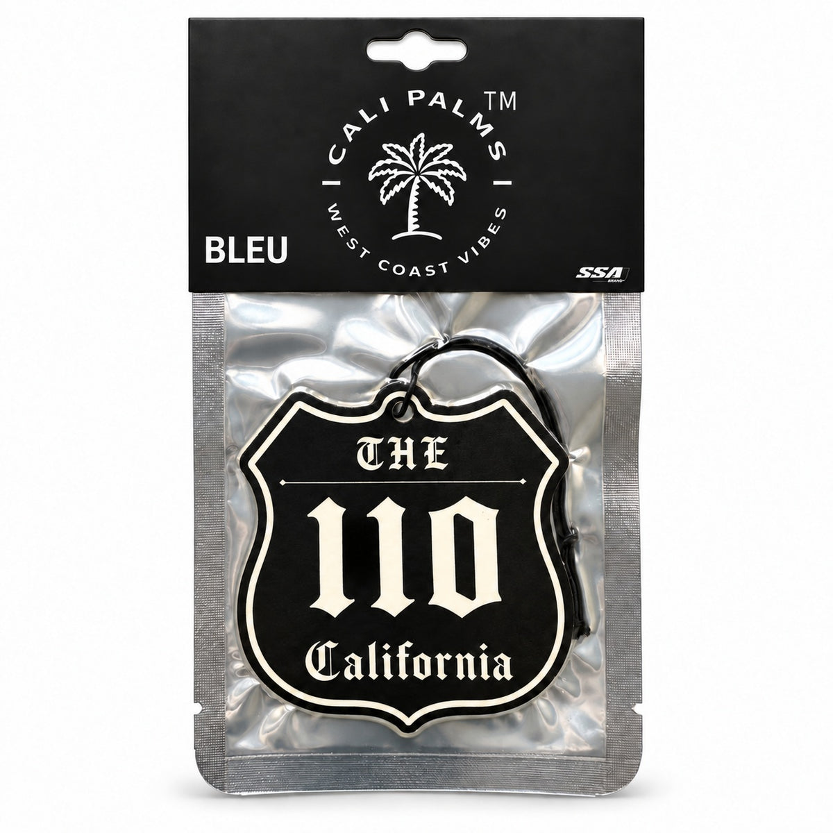 The 110 Freeway - Bleu Car Air Freshener - packaged product on white background