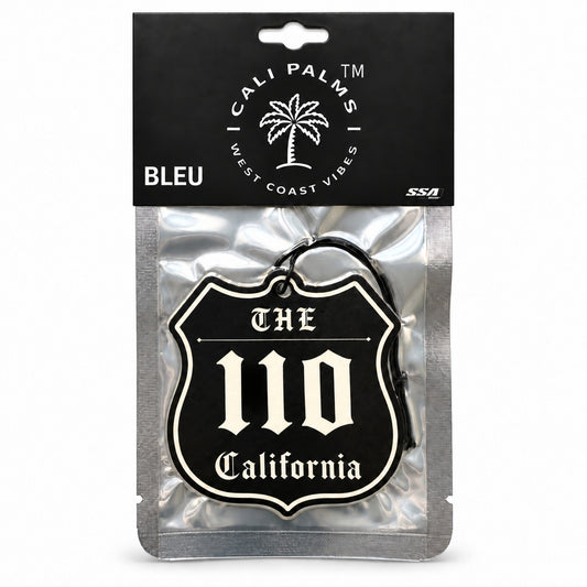 The 110 Freeway - Bleu Car Air Freshener - packaged product on white background
