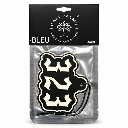 323 Area Code - Bleu Car Air Freshener - packaged product on white background