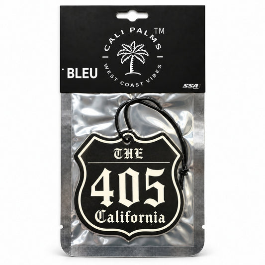 The 405 Freeway - Bleu Car Air Freshener - packaged product on white background