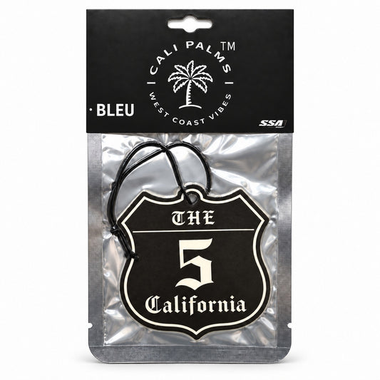 The 5 Freeway - Bleu Car Air Freshener - packaged product on white background
