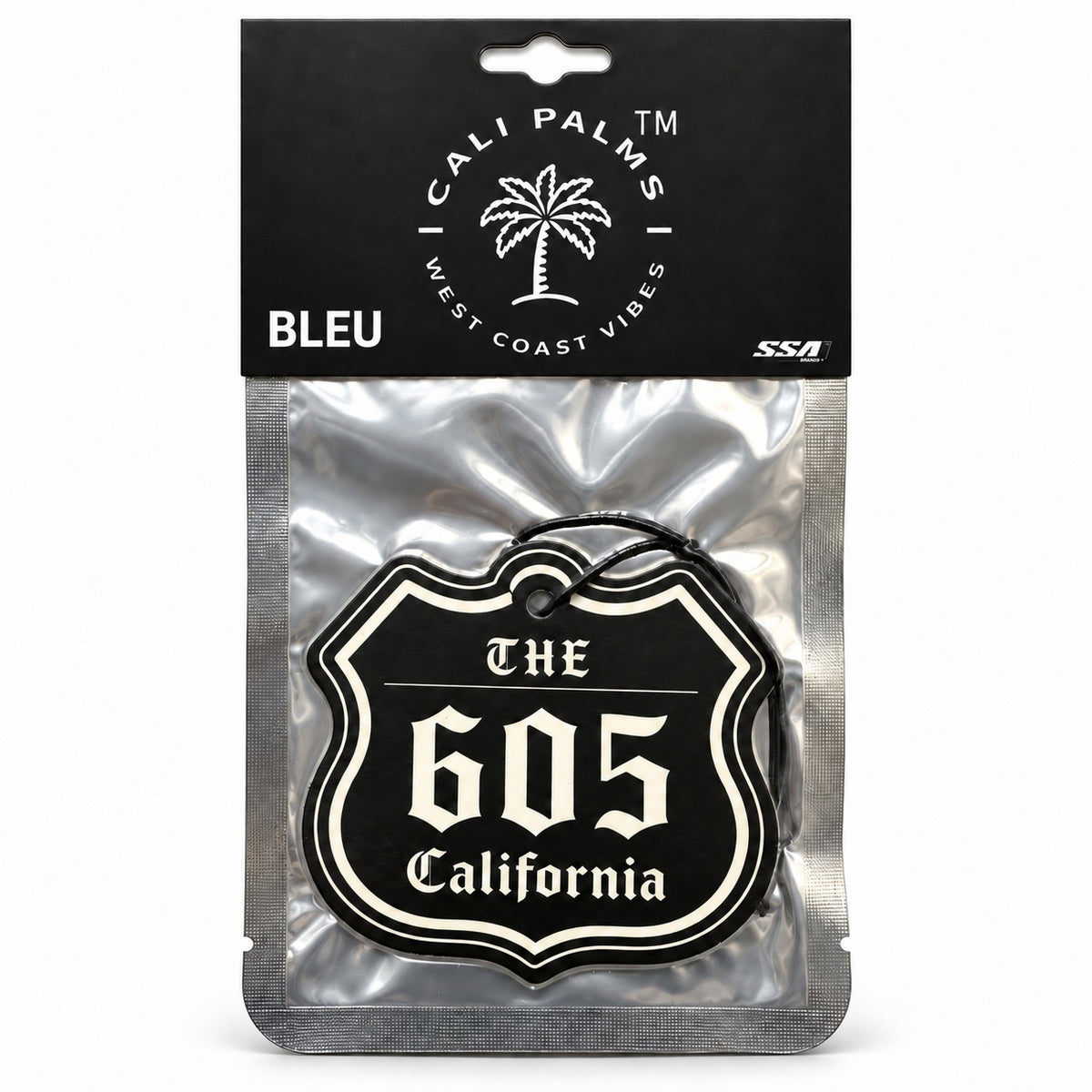 The 605 Freeway - Bleu Car Air Freshener - packaged product on white background