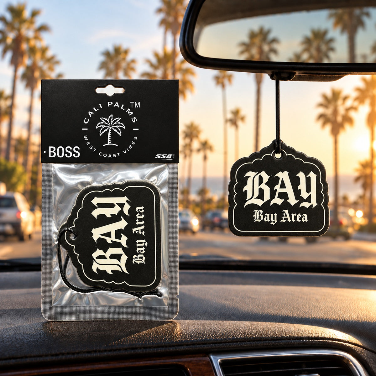 BAY Bay Area - Boss Car Air Freshener - lifestyle scene