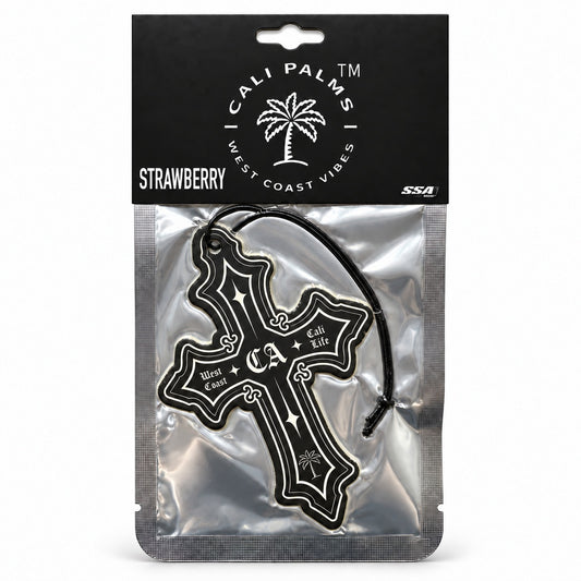 Cross - Strawberry Car Air Freshener - packaged product on white background