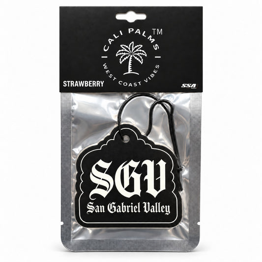 SGV San Gabriel Valley - Strawberry Car Air Freshener - packaged product on white background